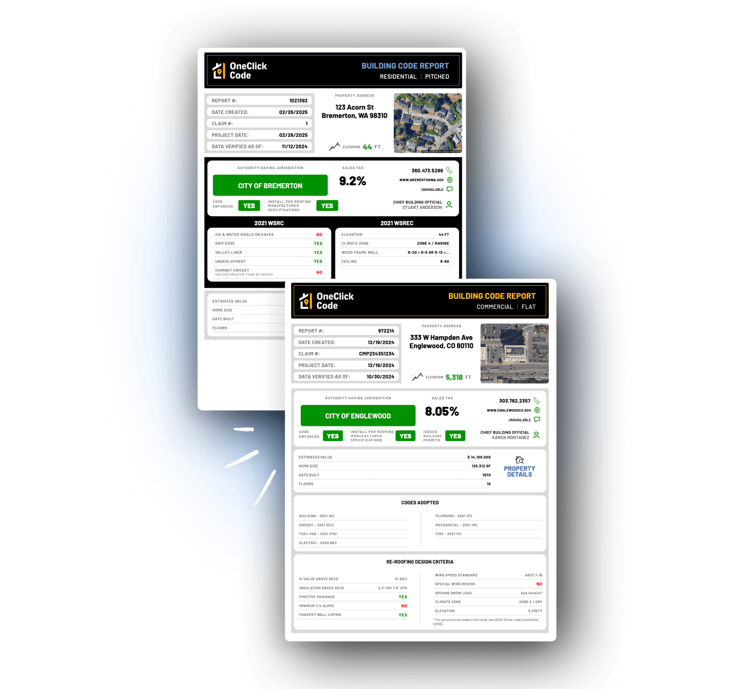Residential and commercial reports