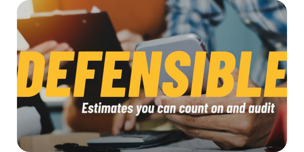 Defensible estimates you can count on and audit. OneClick Code