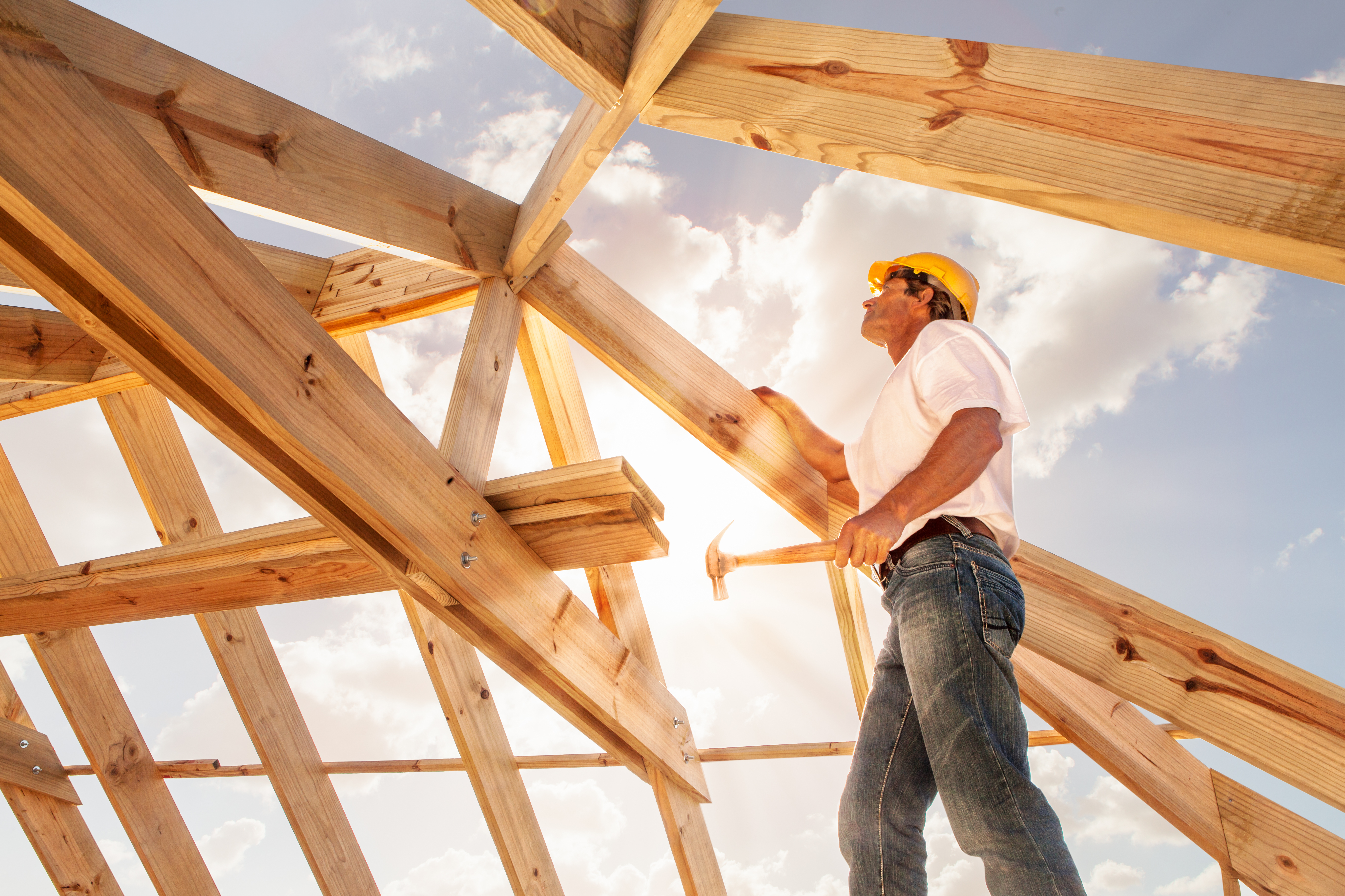 contractor building a roof